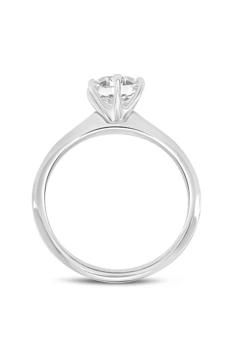 LuvMyJewelry Anea 14K Gold Round Cut Lab Grown Solitaire Diamond Engagement Ring - 1 Ct, Alternate, color, 14K White Gold