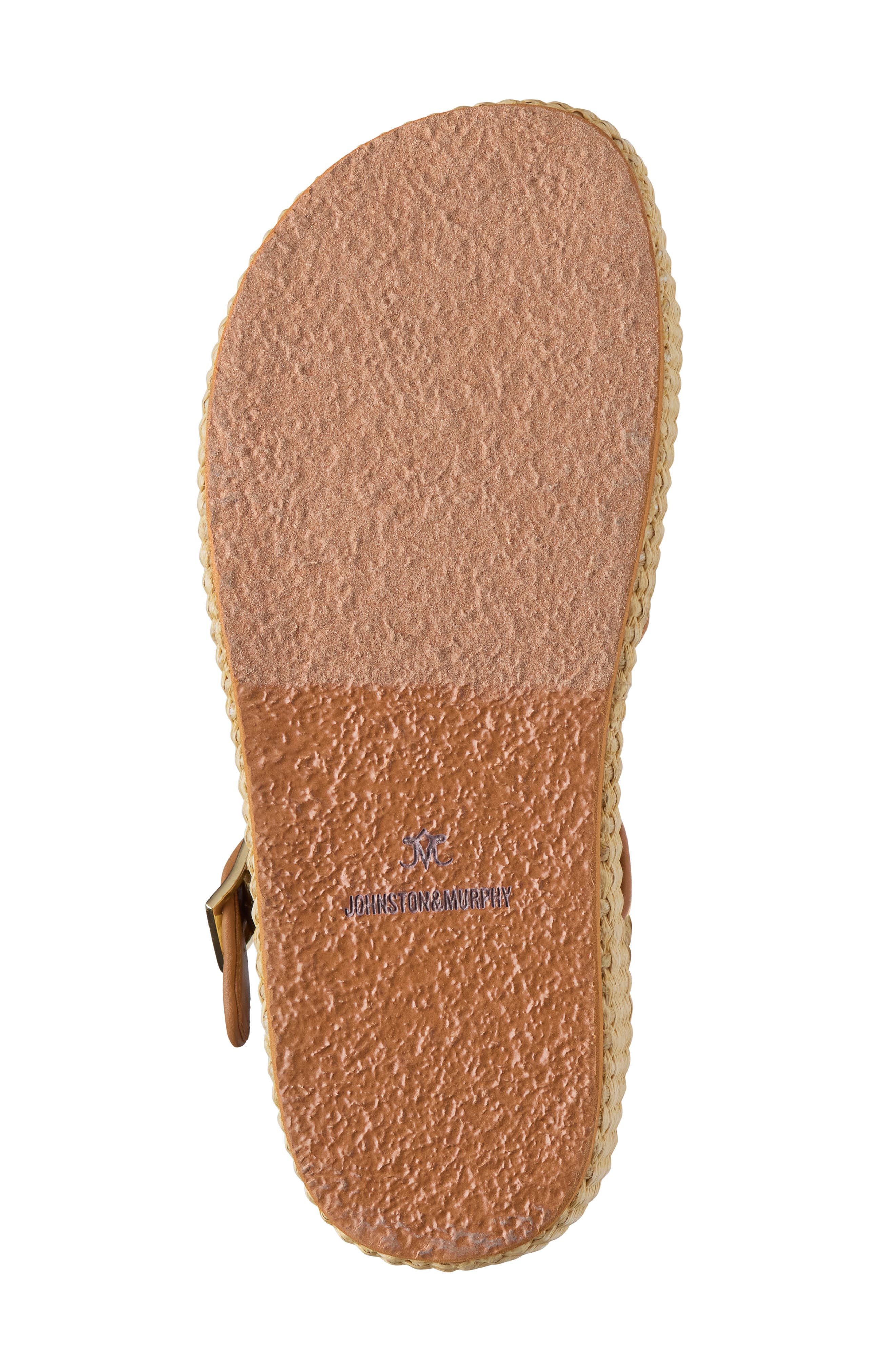 Johnston & Murphy Carli Ankle Strap Platform Sandal, Alternate, color, Cognac Nappa Leather