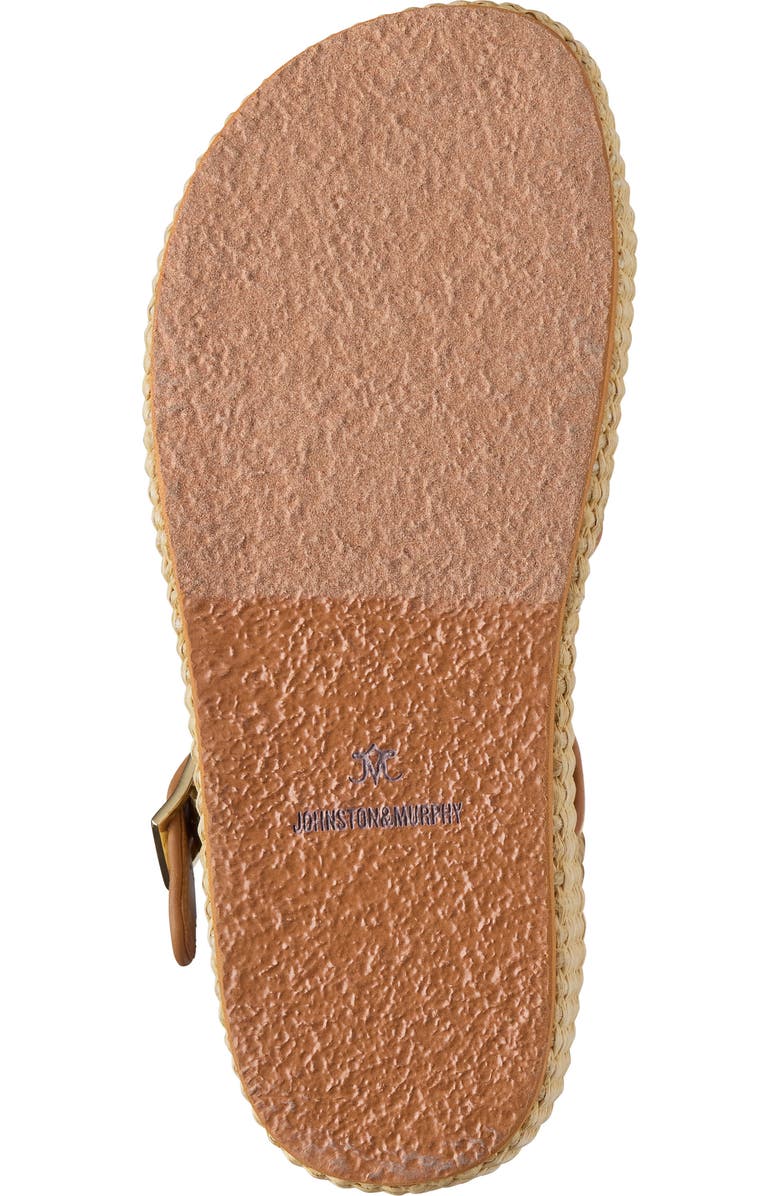 Johnston & Murphy Carli Ankle Strap Platform Sandal, Alternate, color, Cognac Nappa Leather