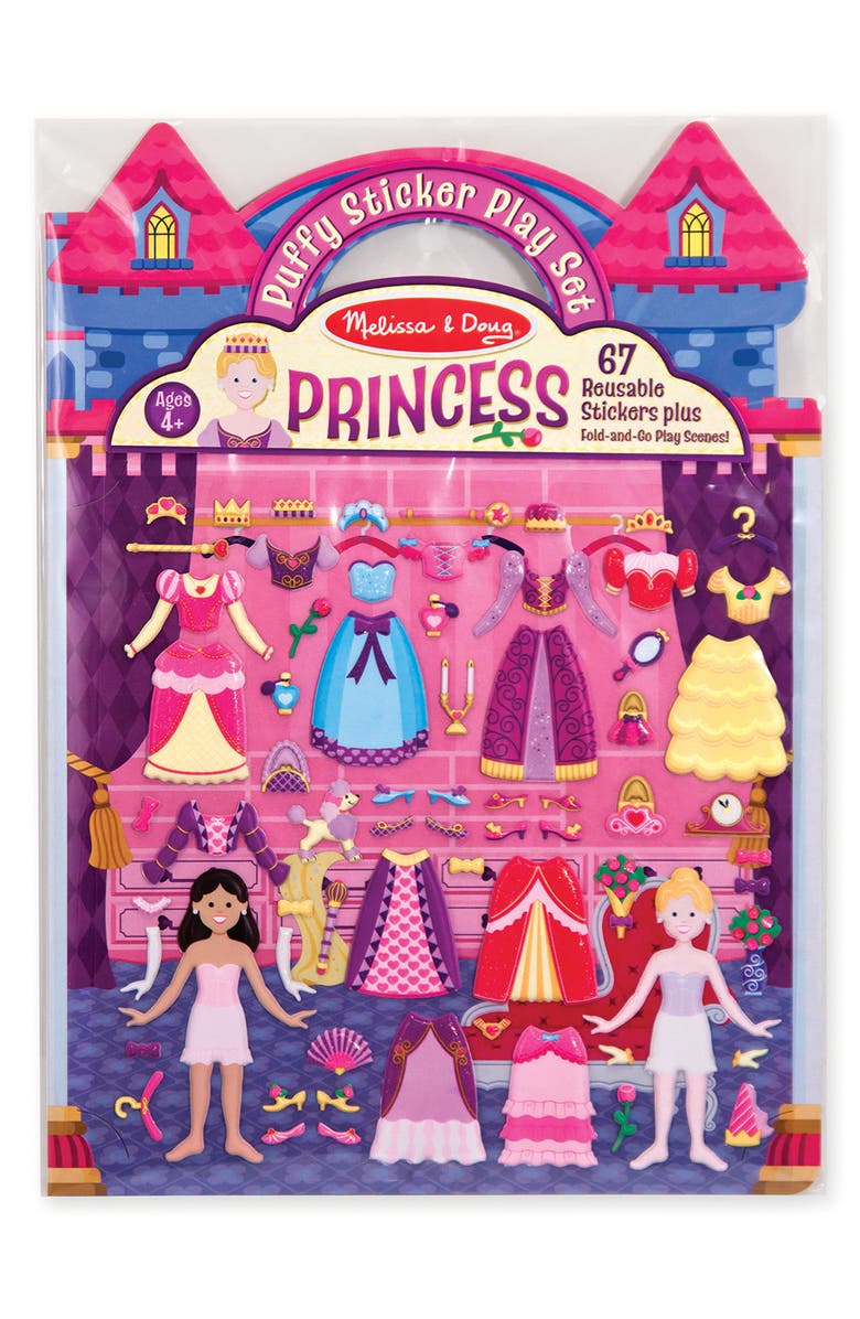Melissa & Doug Reusable Puffy Sticker Playset, Main, color, Multicolored