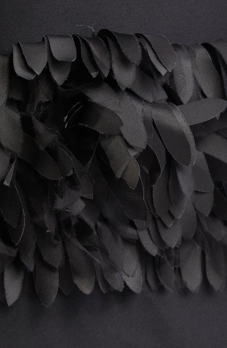 TOTEME Petal Wool & Silk Midi Skirt, Alternate, color, Black