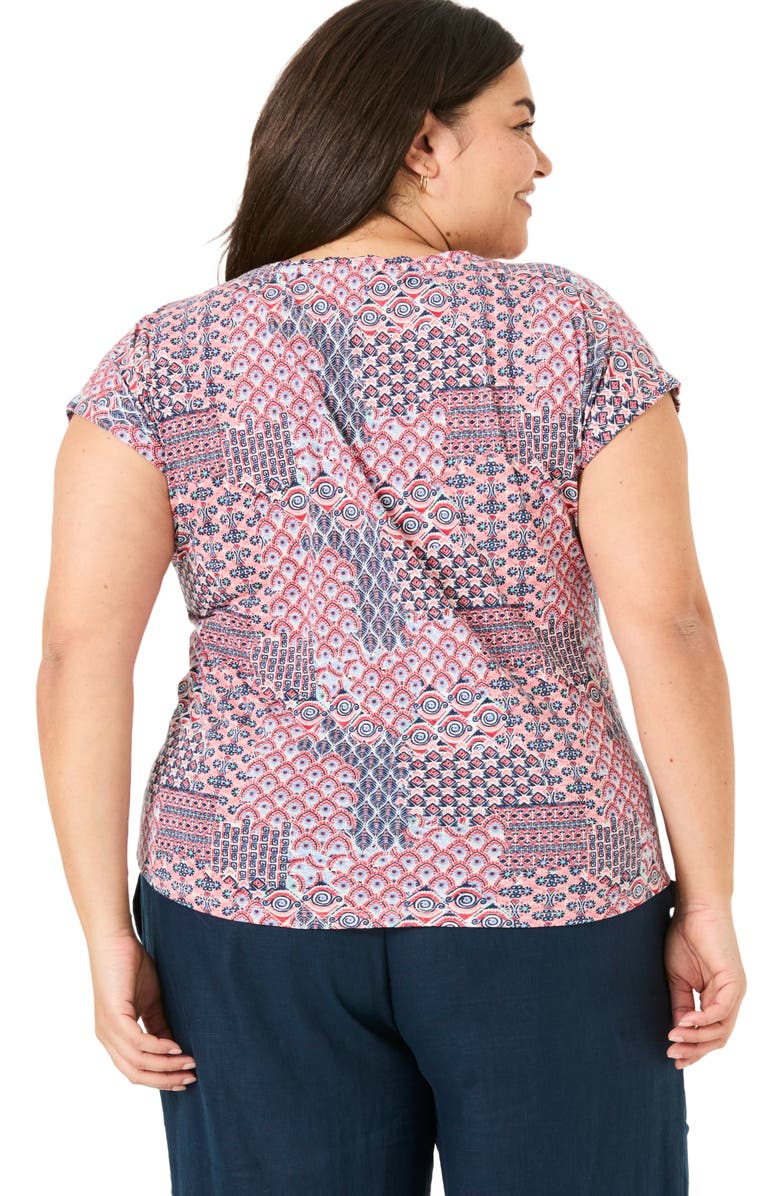 FatFace Plus Size Ivy Geo Patch Top, Alternate, color, 
