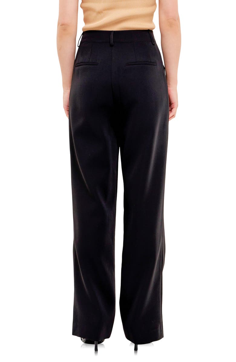 Endless Rose Classic Pleated Suit Trousers, Alternate, color, Black