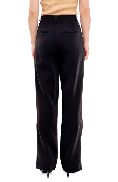 Endless Rose Classic Pleated Suit Trousers In Black