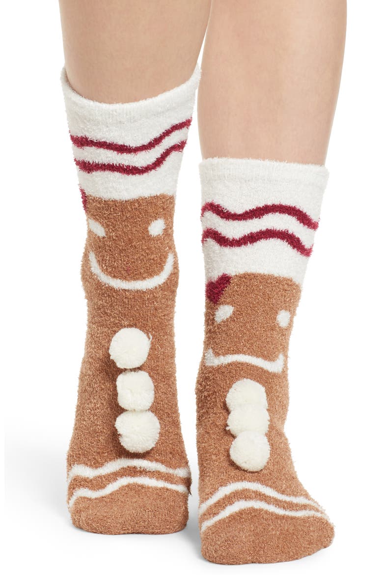 Butter Socks, Alternate, color, CAMEL GINGERBREAD MAN