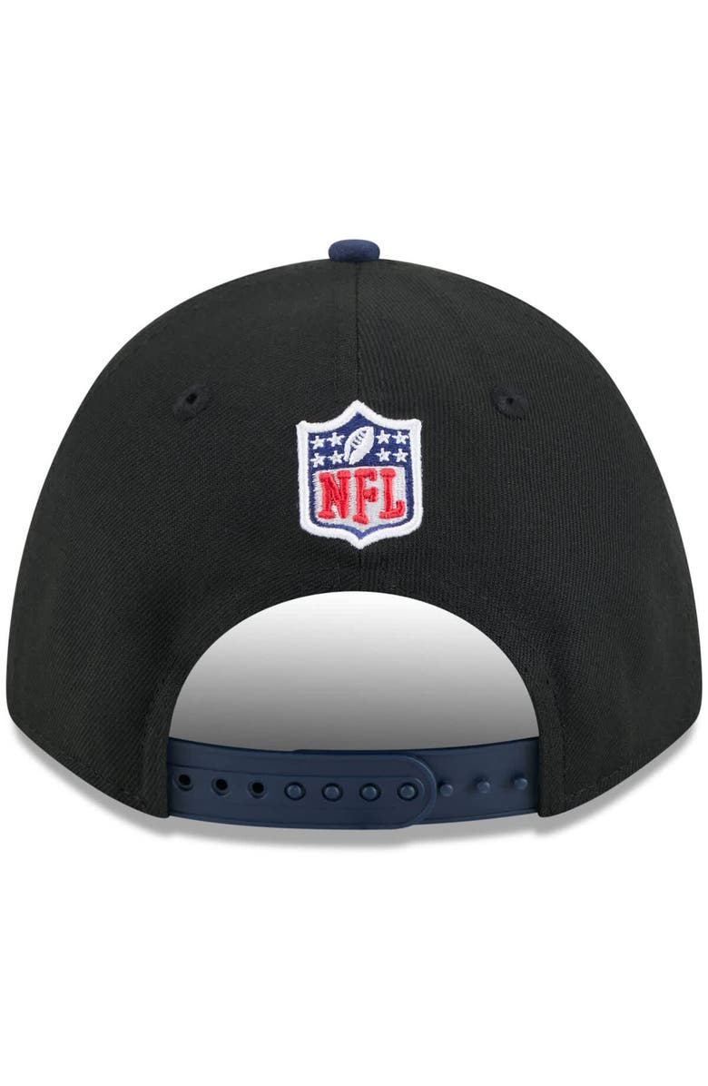 New Era Men's New Era Black/College Navy Seattle Seahawks 2025 NFL Draft 9FORTY A-Frame M-Crown Adjustable Hat, Alternate, color, Black