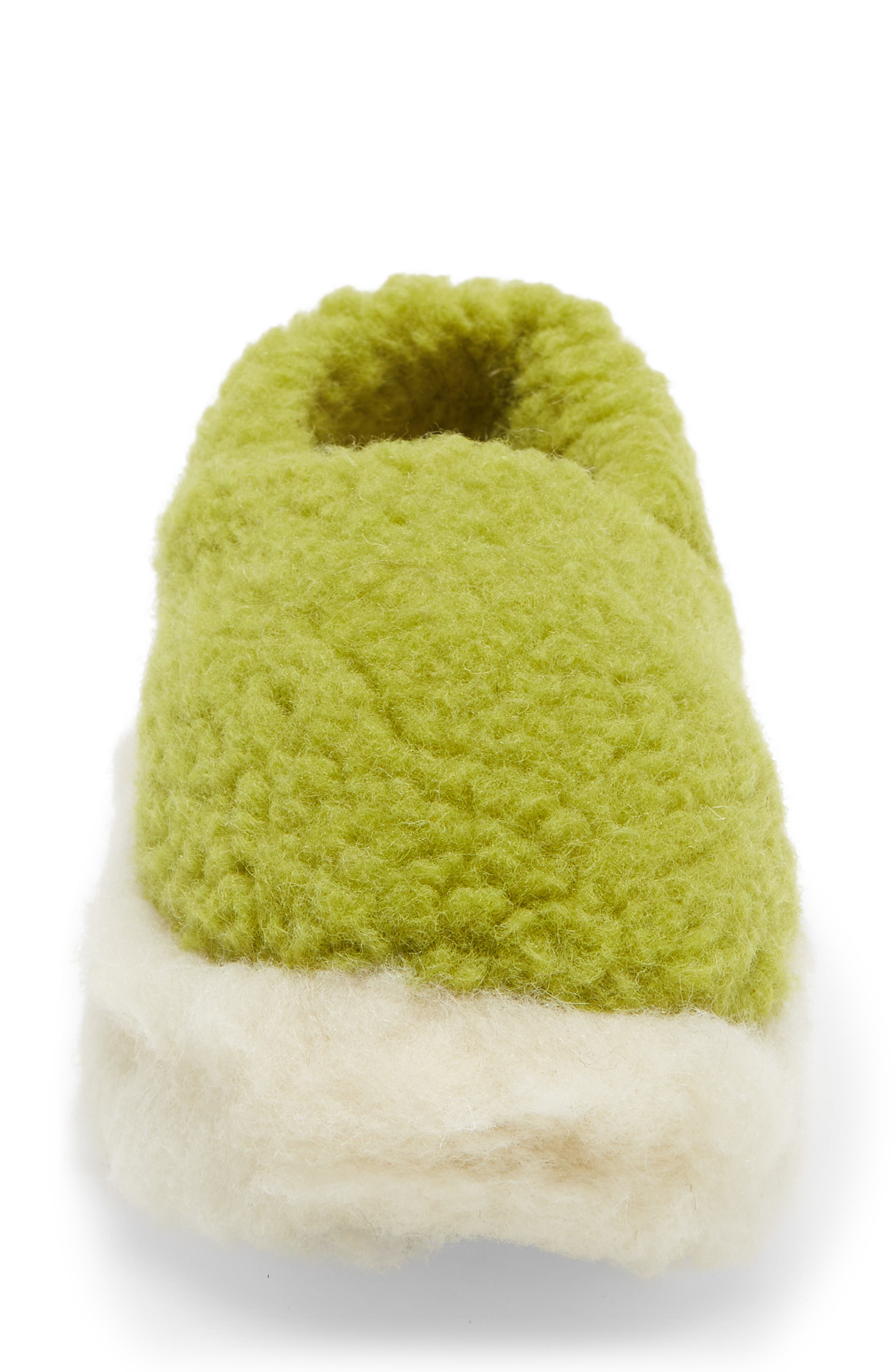 Siberian Unisex Wool Slipper, Alternate, color, PEA GREEN