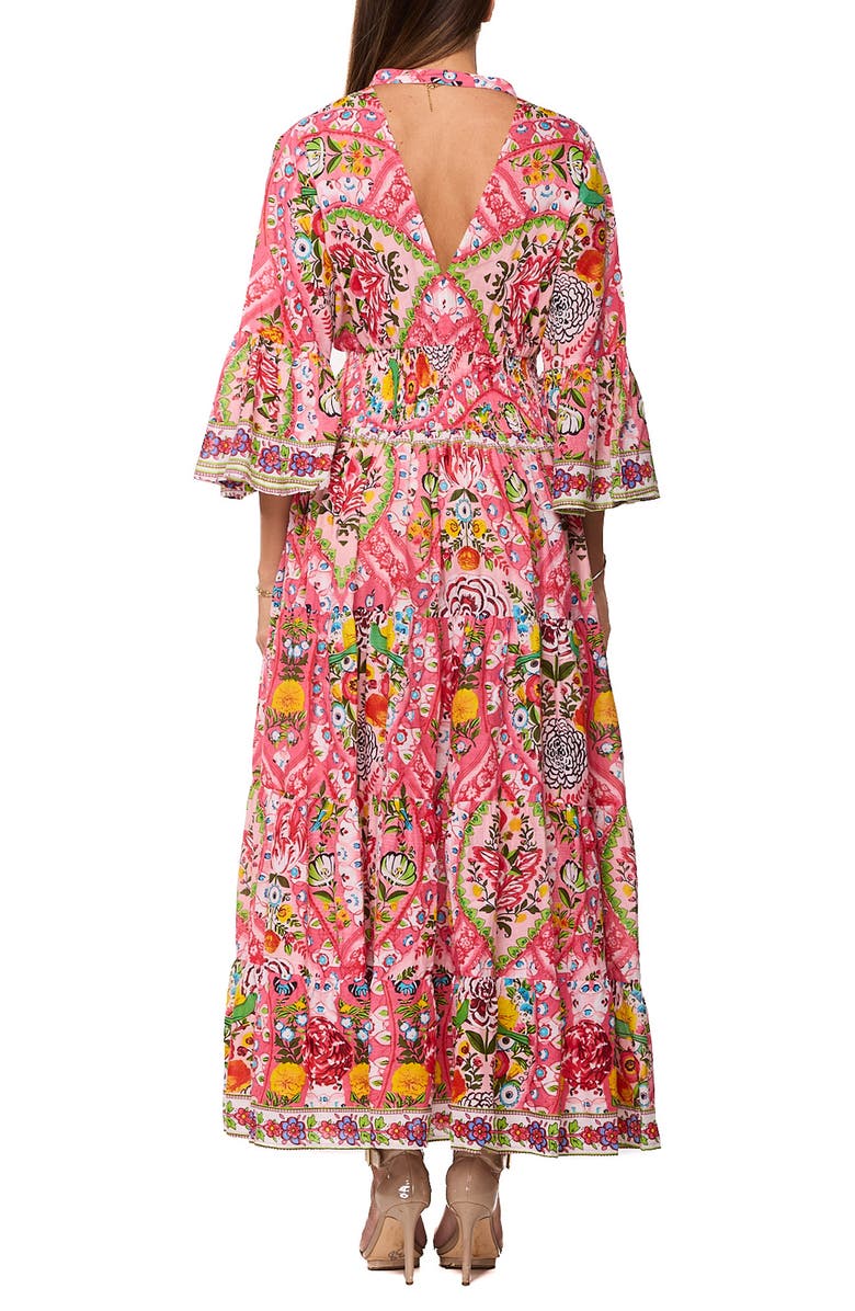 RANEES Long Sleeve Tiered Maxi Dress, Alternate, color, Pink