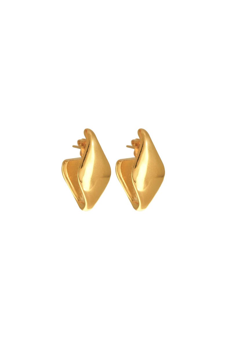 Mini Sunflower Earrings, Main, color, Gold