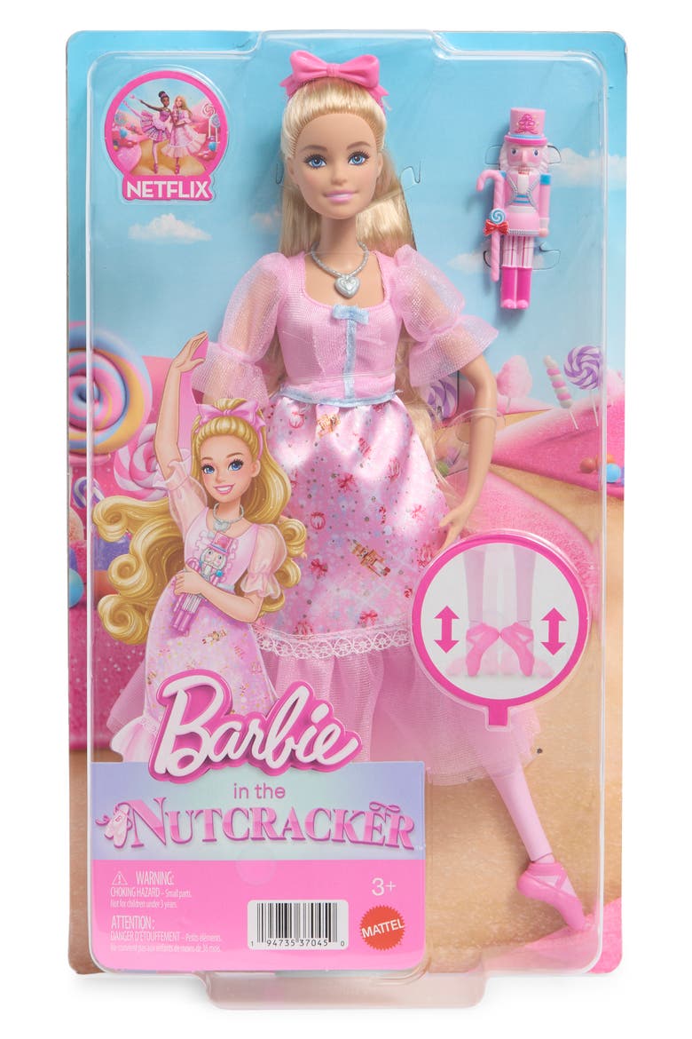 in The Nutcracker Clara Ballerina Doll with Articulated Ankles, Includes Toy Nutcracker, Main, color, CLARA