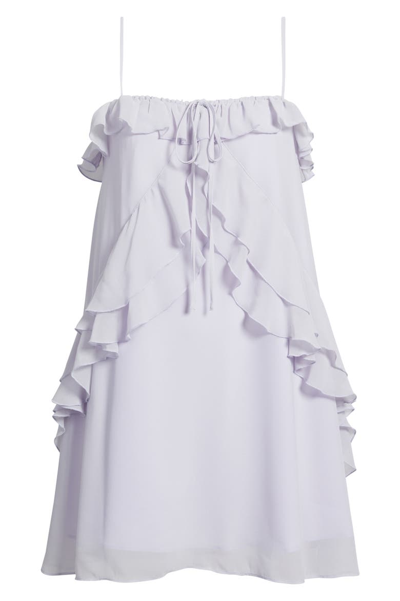 Ruffle Chiffon Minidress, Alternate, color, PURPLE EVENING