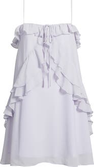 Open Edit Ruffle Chiffon Minidress