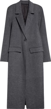 TOTEME One-Button Double Face Wool Long Coat