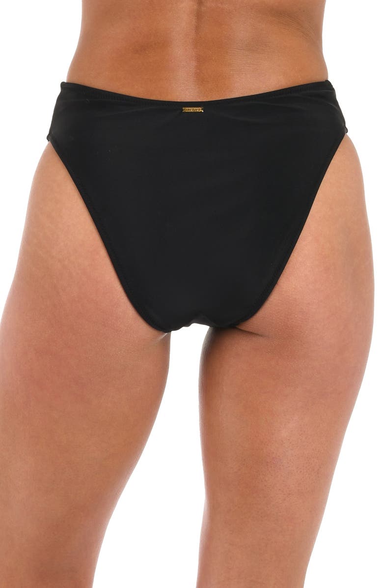 L'AGENCE Gianna Brazilian Bikini Bottoms, Alternate, color, Black