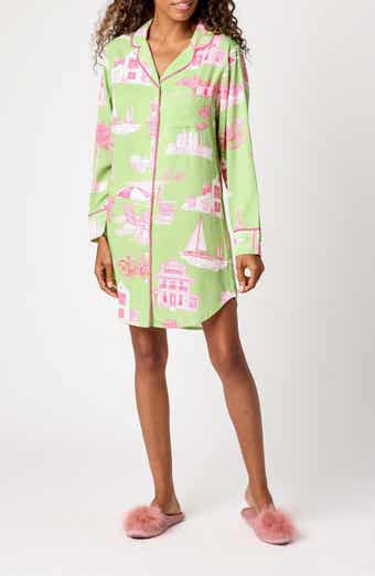 Katie Kime Flordia Toile Cotton Blend Sleep Shirt