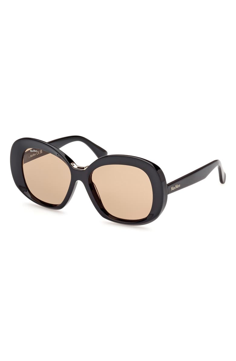Max Mara Edna 55mm Round Sunglasses, Alternate, color,