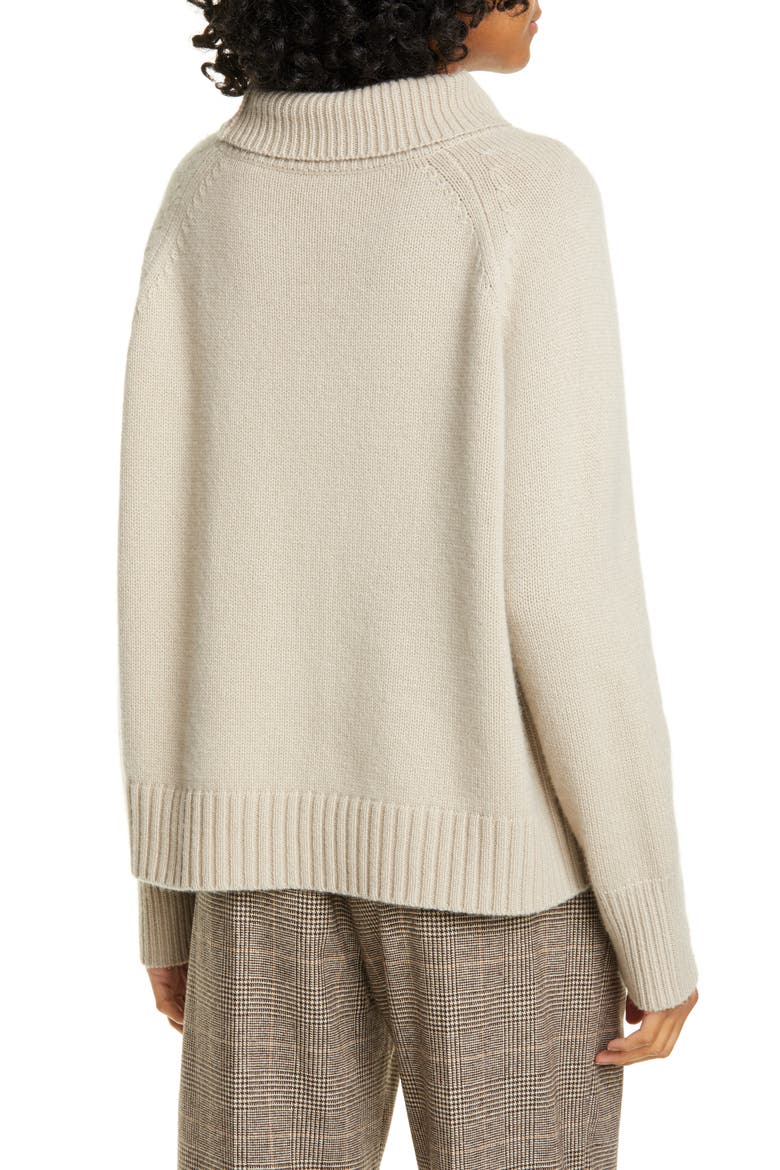 Lanie Cashmere Turtleneck Sweater, Alternate, color, STONE