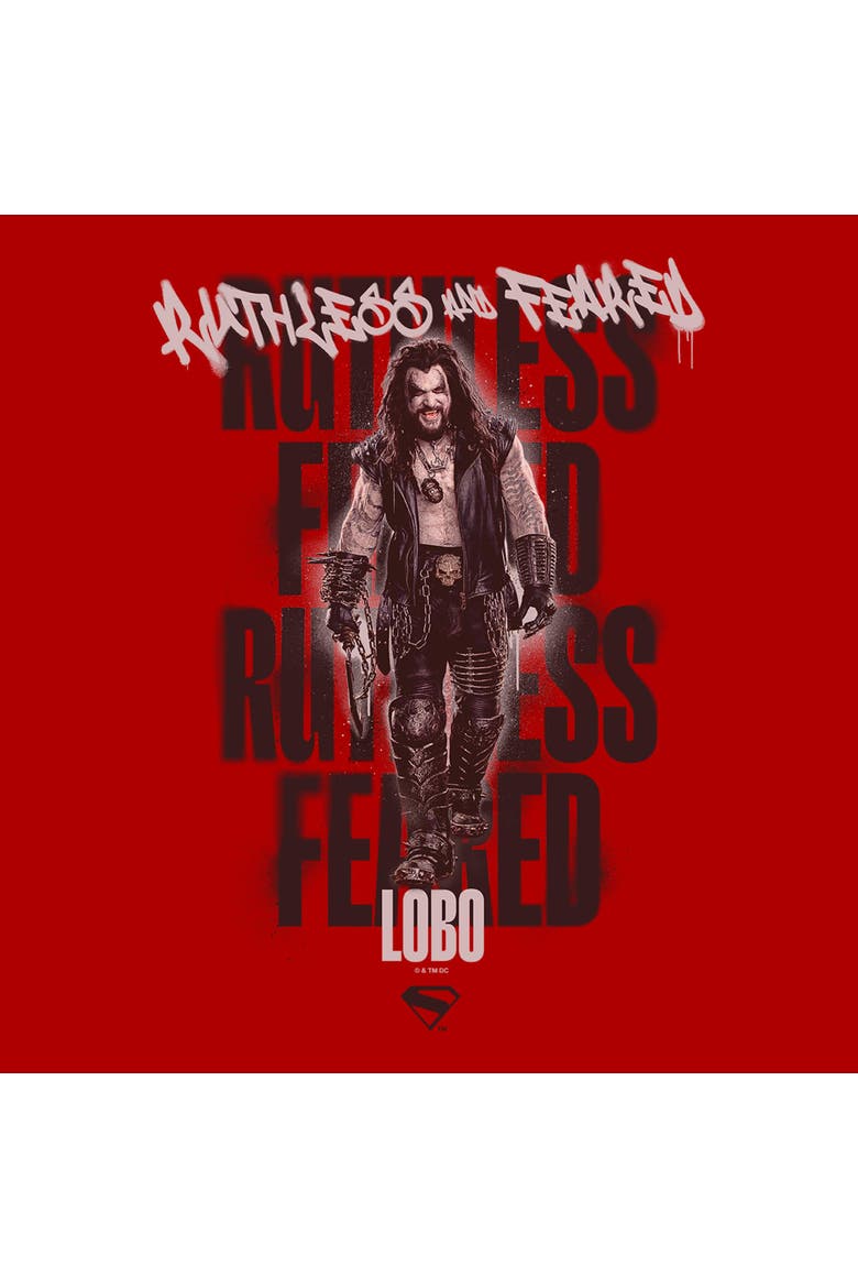 Men's Supergirl Ruthless And Feared Lobo  Graphic T-Shirt, Alternate, color, Red
