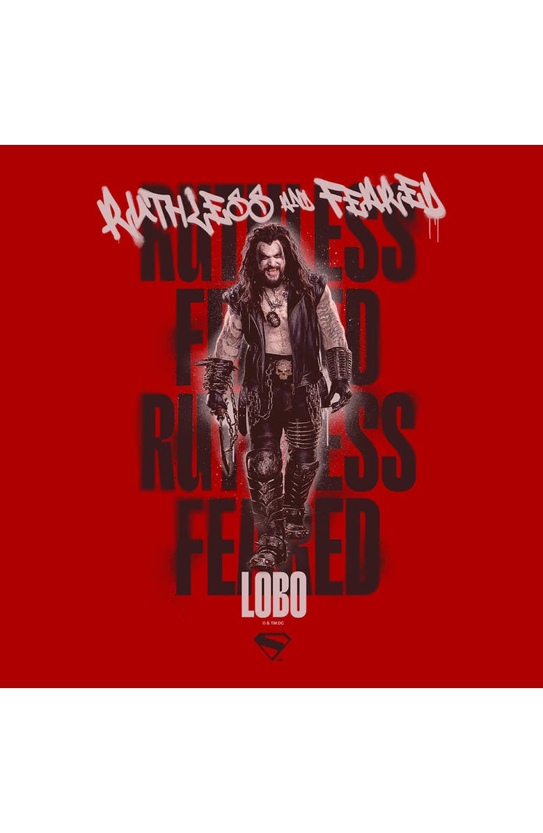 Supergirl Men's Supergirl Ruthless And Feared Lobo Graphic T-Shirt, Alternate, color, Red