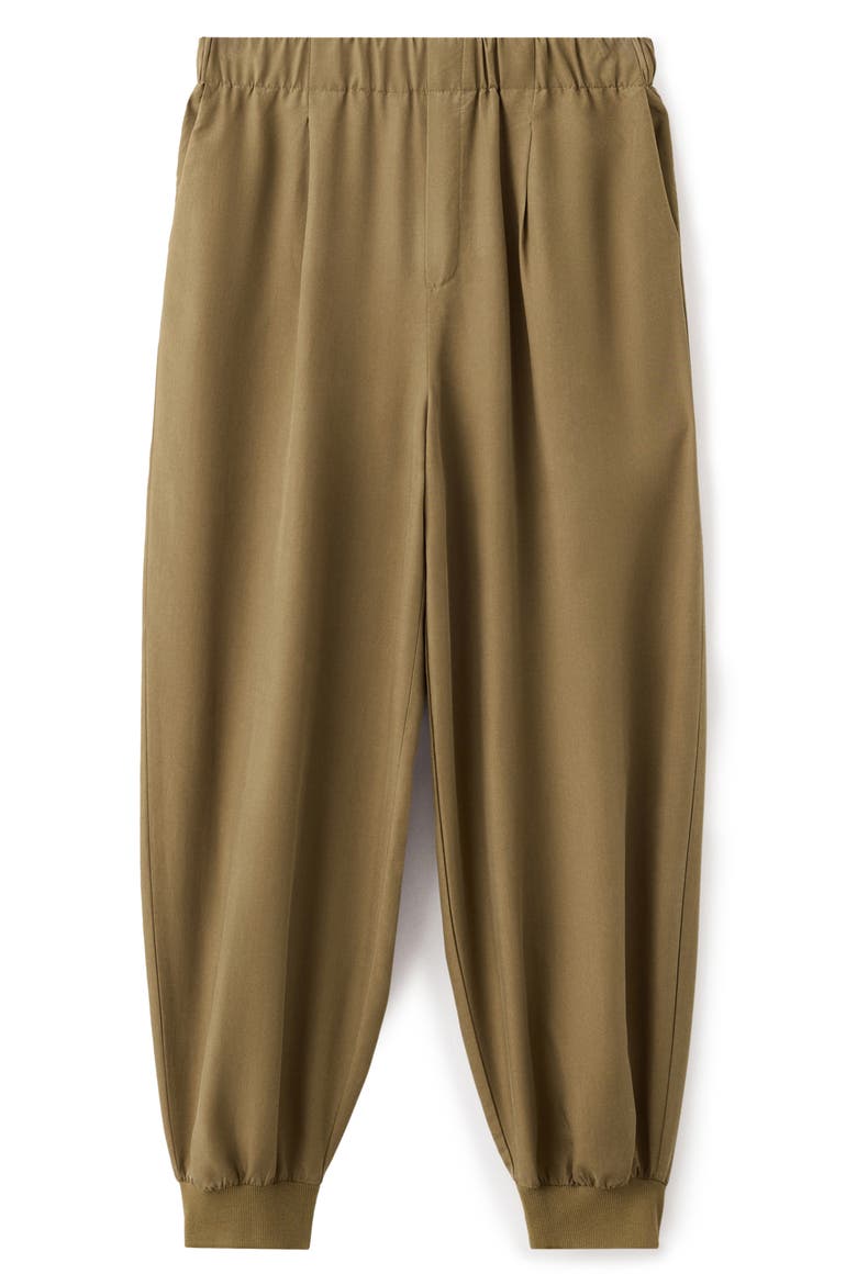 Baggy Lyocell Pants, Alternate, color, KHAKI GREEN