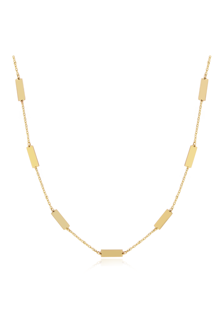 Gold Bar Chain Necklace, Main, color, Gold