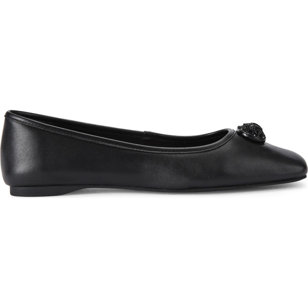 Kurt Geiger London Chelsea Square Toe Ballet Flat In Black