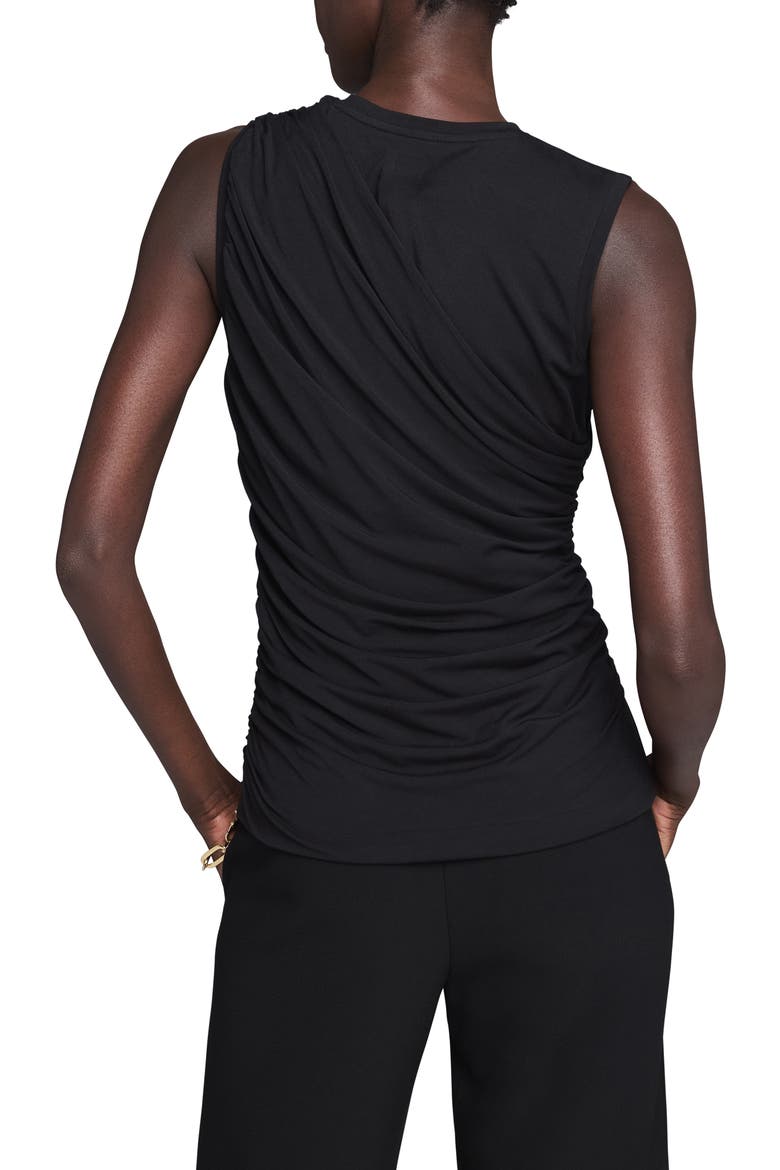 Dramatically Drape Sleeveless Jersey Top, Alternate, color, BLACK ONYX