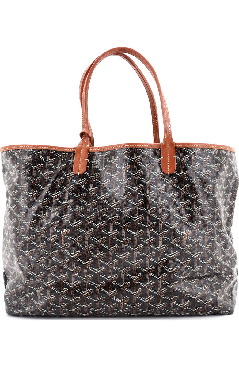 Pre-Owned Goyard Saint Louis Tote Coated Canvas PM, Main, color, Black
