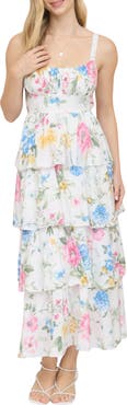Blu Pepper Floral Tiered Dress