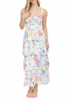 Blu Pepper Floral Tiered Dress