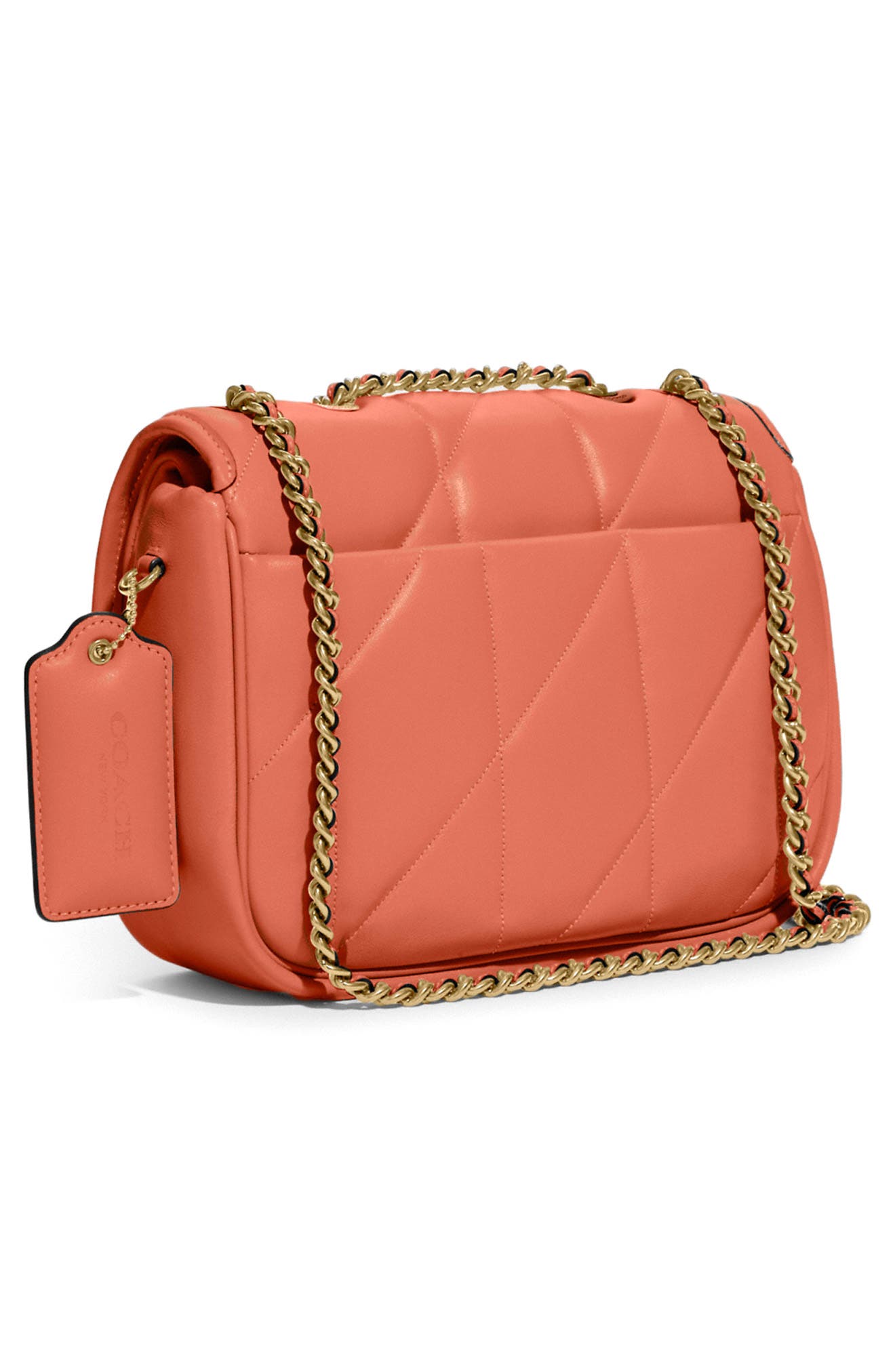 Madison Quilted Convertible Shoulder Bag, Alternate, color, LIGHT CORAL