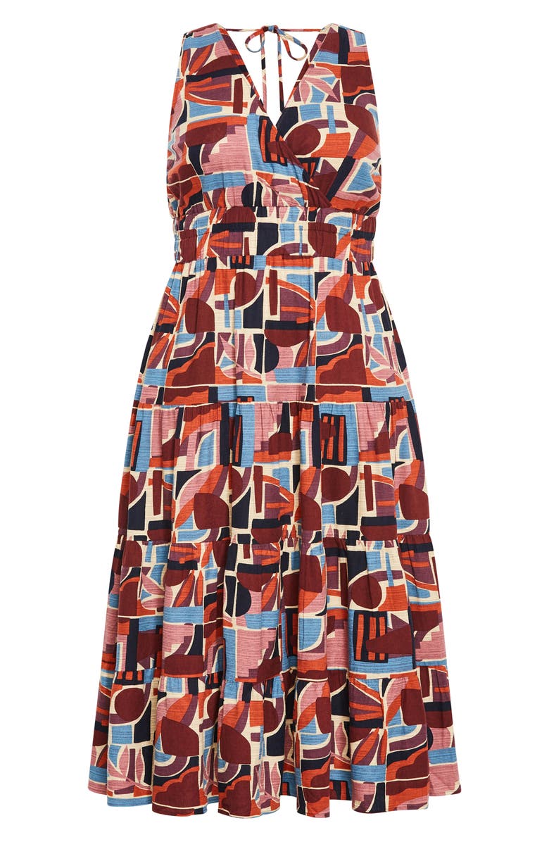 City Chic Amara Tie Back Dress, Alternate, color, La Palma