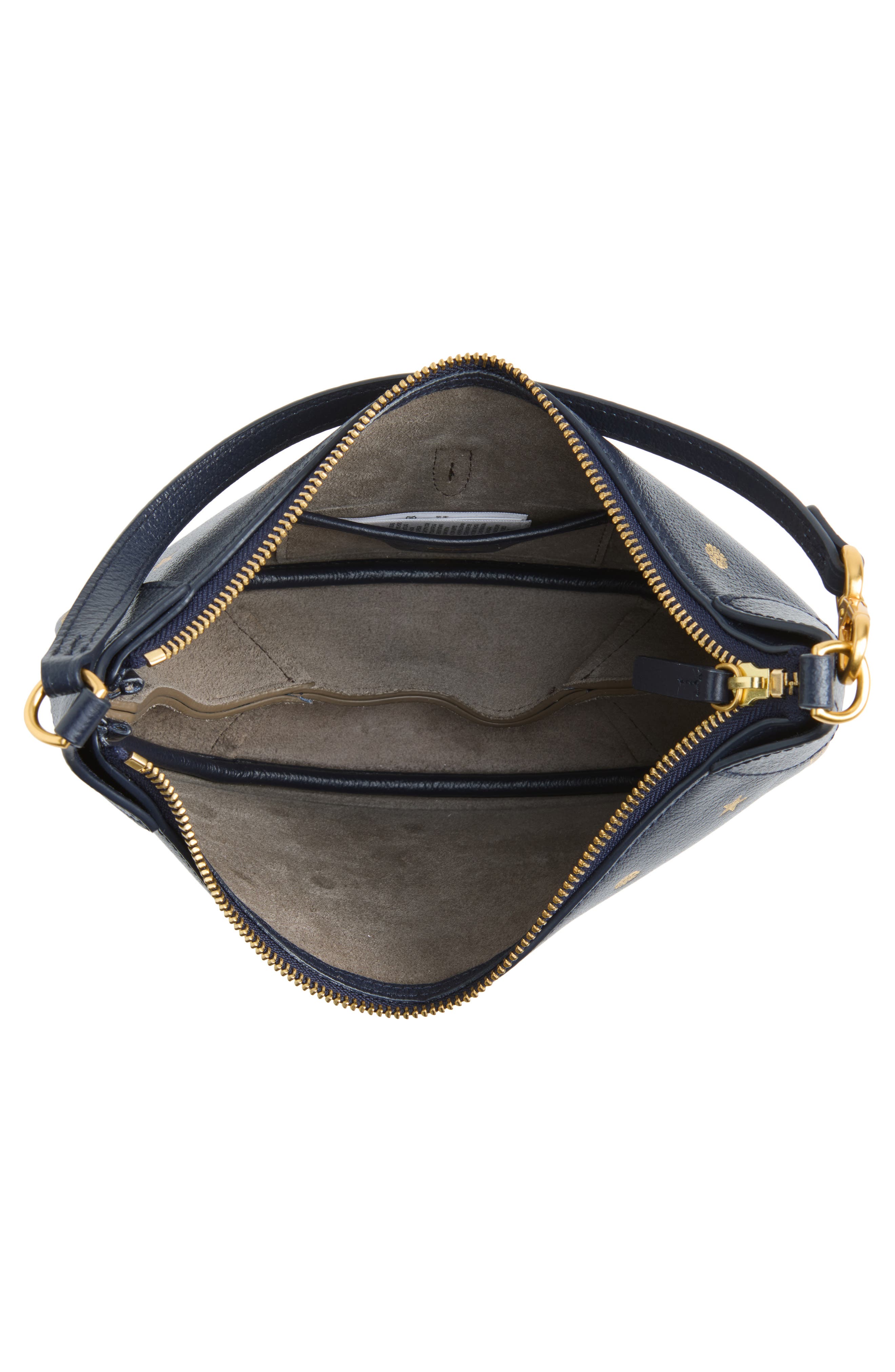 Star Studded Leather Mini Shoulder Bag, Alternate, color, NAVY
