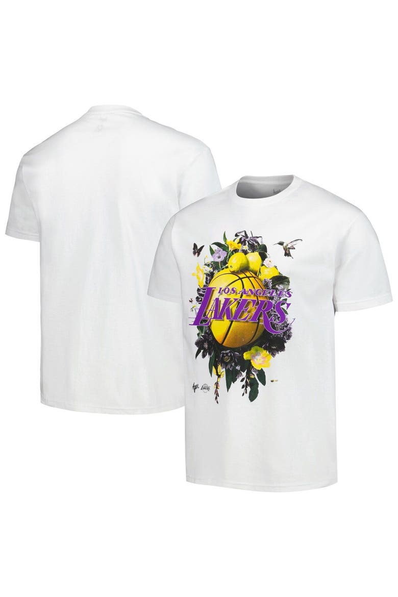 Unisex NBA x Kathy Ager White Los Angeles Lakers Identify Artist Series T-Shirt, Main, color, White