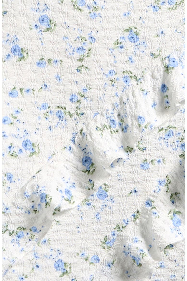 Kids' Floral Ruffle Dress, Alternate, color, WHITE