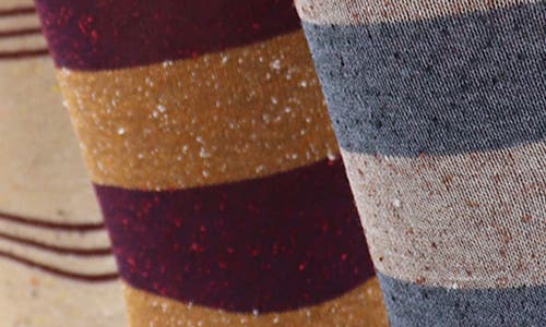 Lorenzo Uomo Assorted 3-pack Crew Socks In Brown