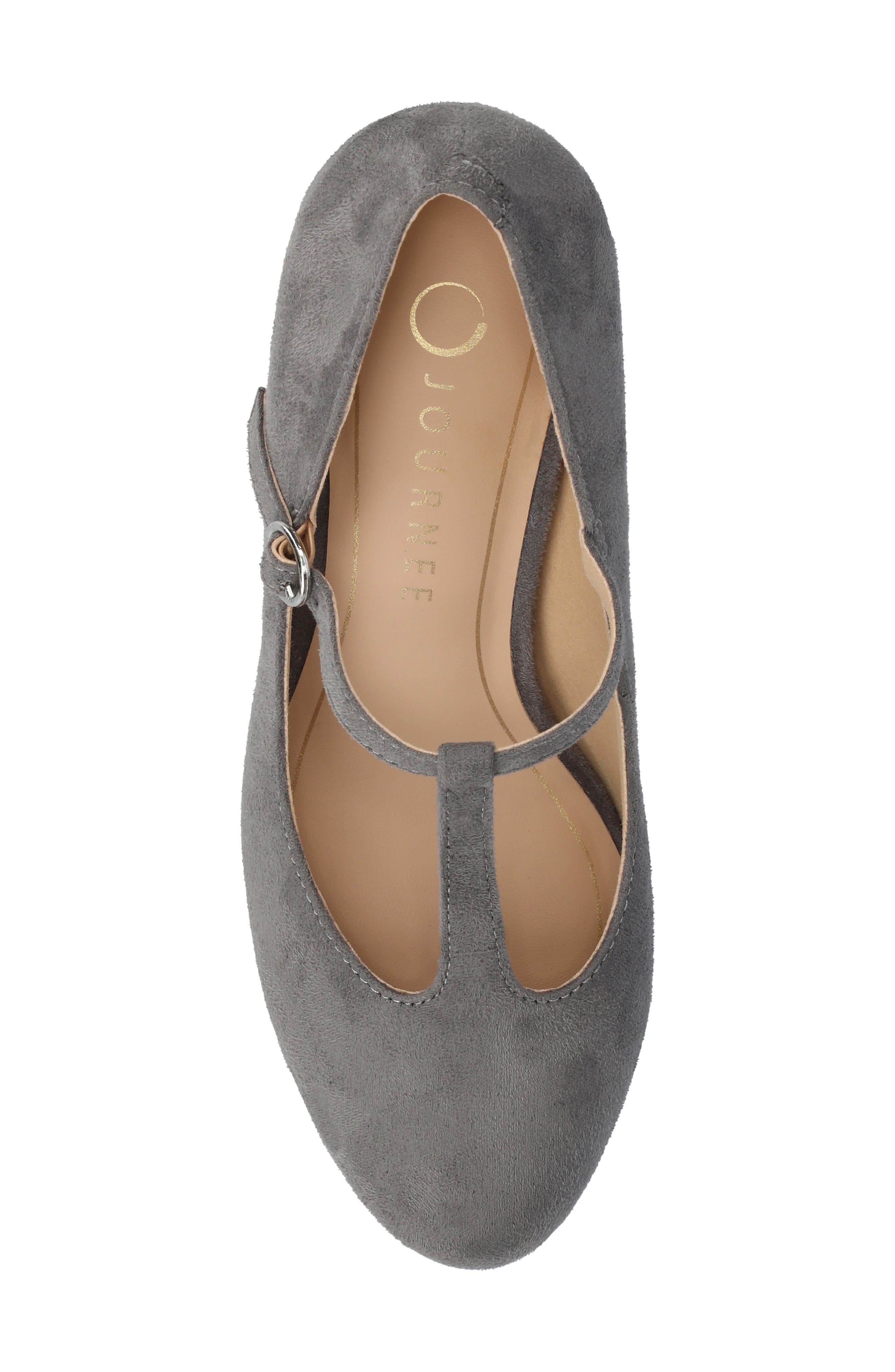 Talani T-Strap Pump, Alternate, color, GREY SUEDE