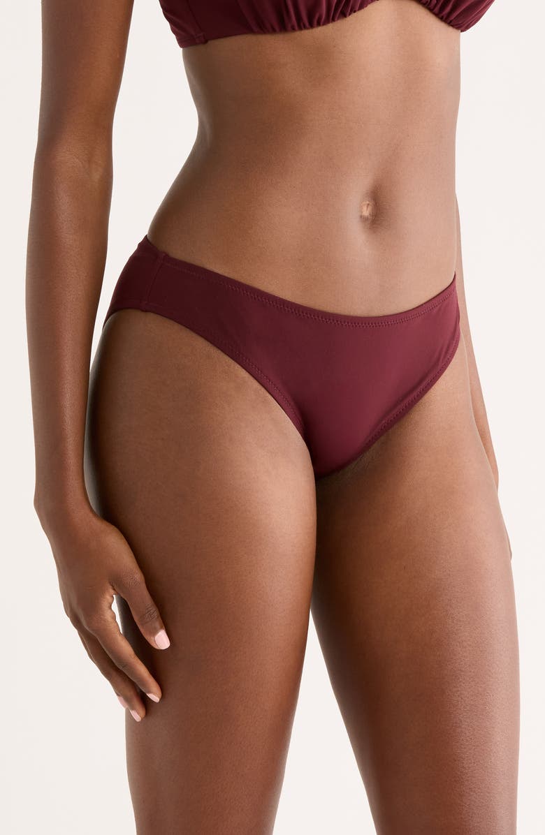 Ulla Johnson Dani Bikini Bottoms, Alternate, color, Cassis