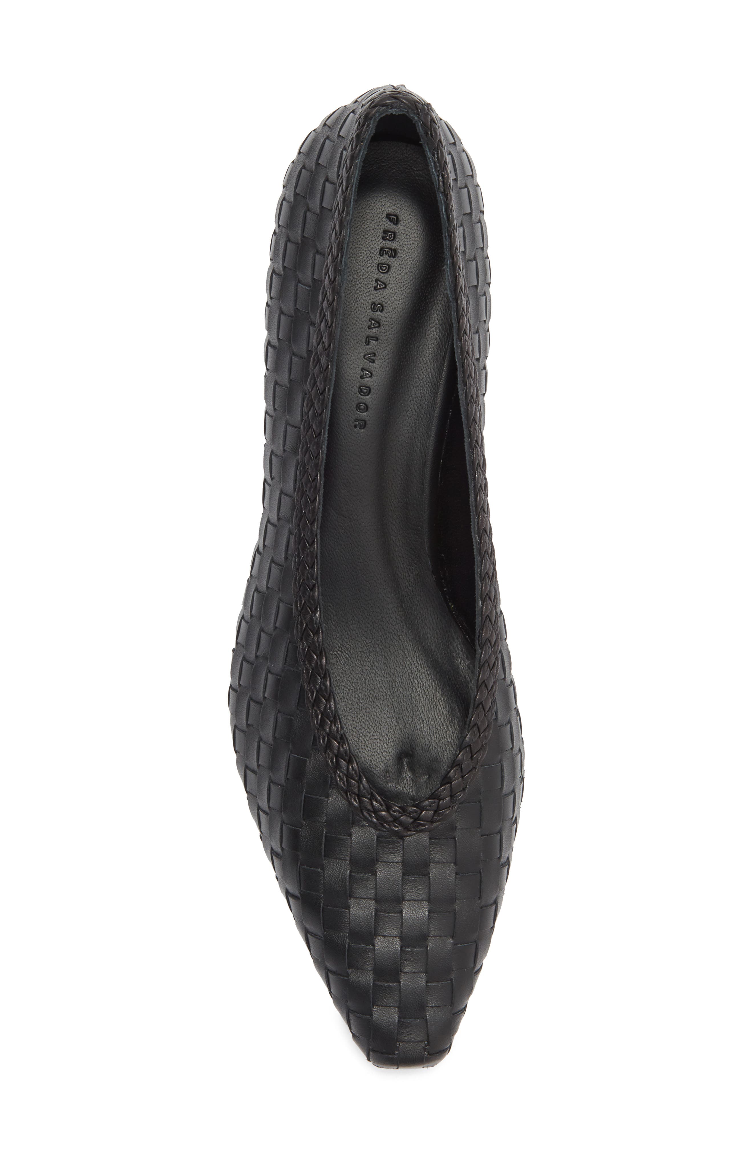 Carmela Pump, Alternate, color, BLACK WOVEN CALF