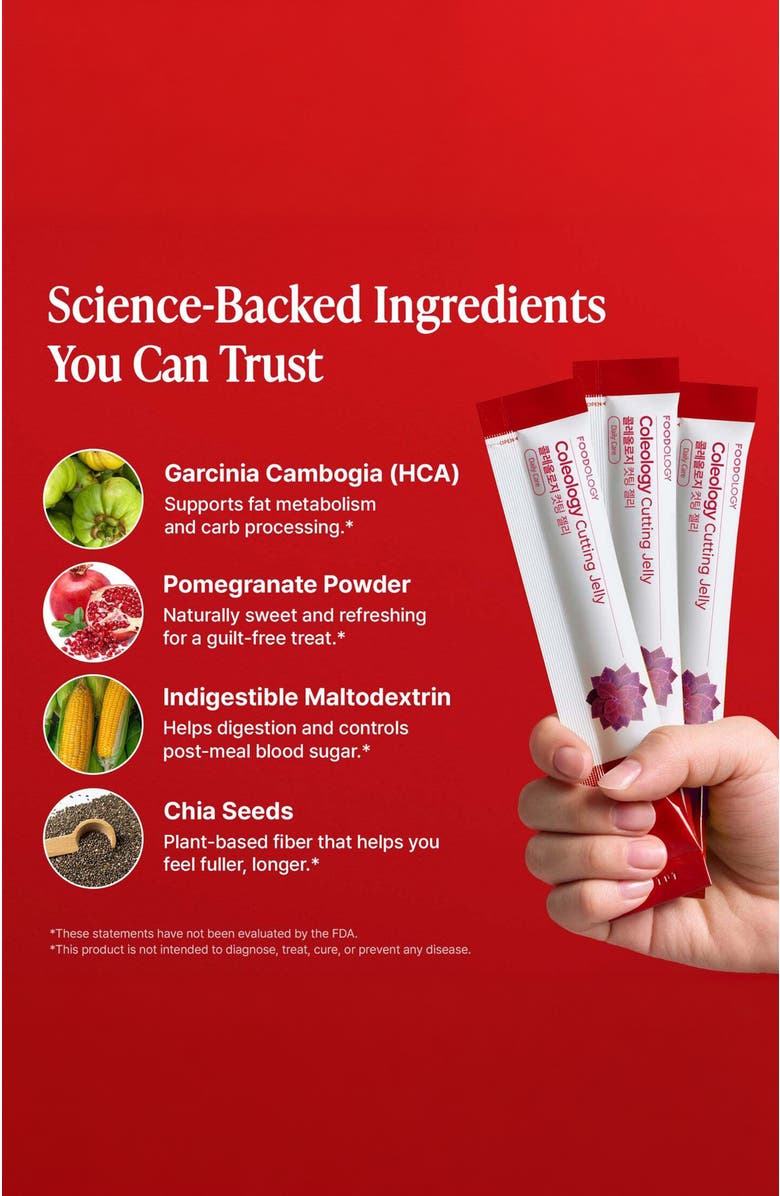 Foodology Coleology Cutting Jelly 10 sticks, Alternate, color, Red