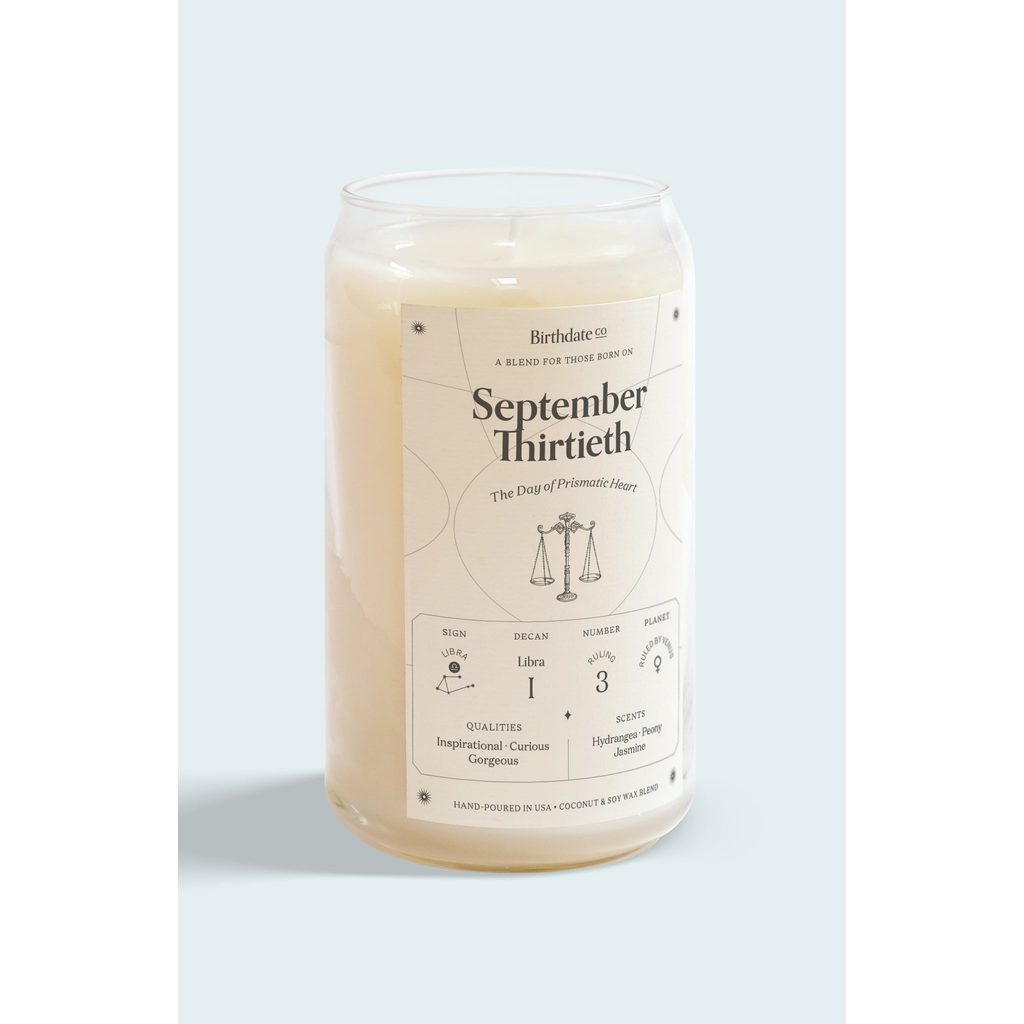 Birthdate Co. The September Birthday Candle In September 30th