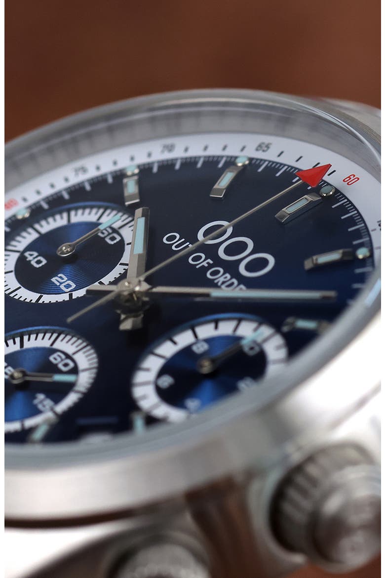 Sporty Chronograph Bracelet Watch, 40mm, Alternate, color, BLUE