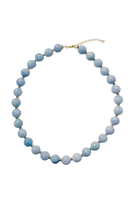 Camille Beaded Light Blue Necklace