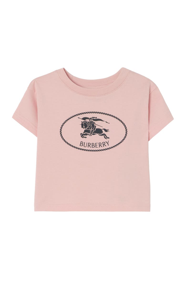 Burberry Knight Stamp Cotton T-shirt, Main, color, Bouquet Pink