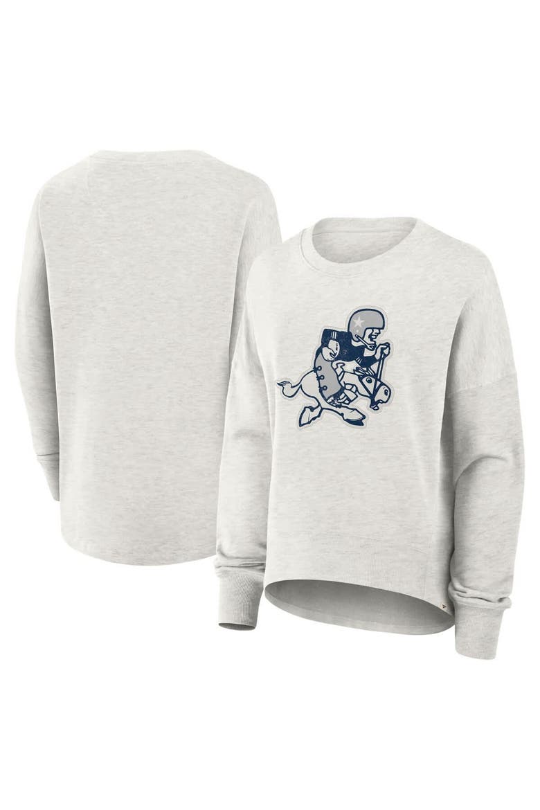 Women's Fanatics Heather Gray Dallas Cowboys Oversized Hometown Pullover Sweatshirt, Main, color, Heather Gray