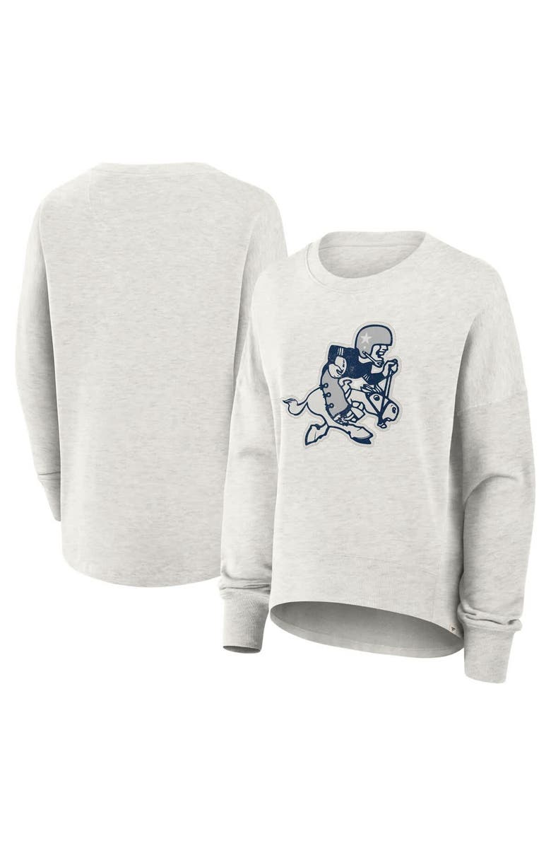 FANATICS Women
s Fanatics Heather Gray Dallas Cowboys Oversized Hometown Pullover Sweatshirt, Main, color, Heather Gray