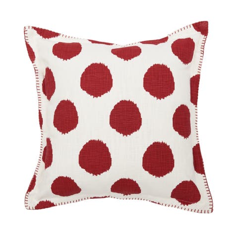 Ruby Dot Printed Throw Pillow, 20" x 20"