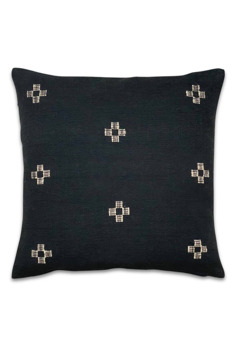 Marguerite Pillow Cover, Main, color, Black