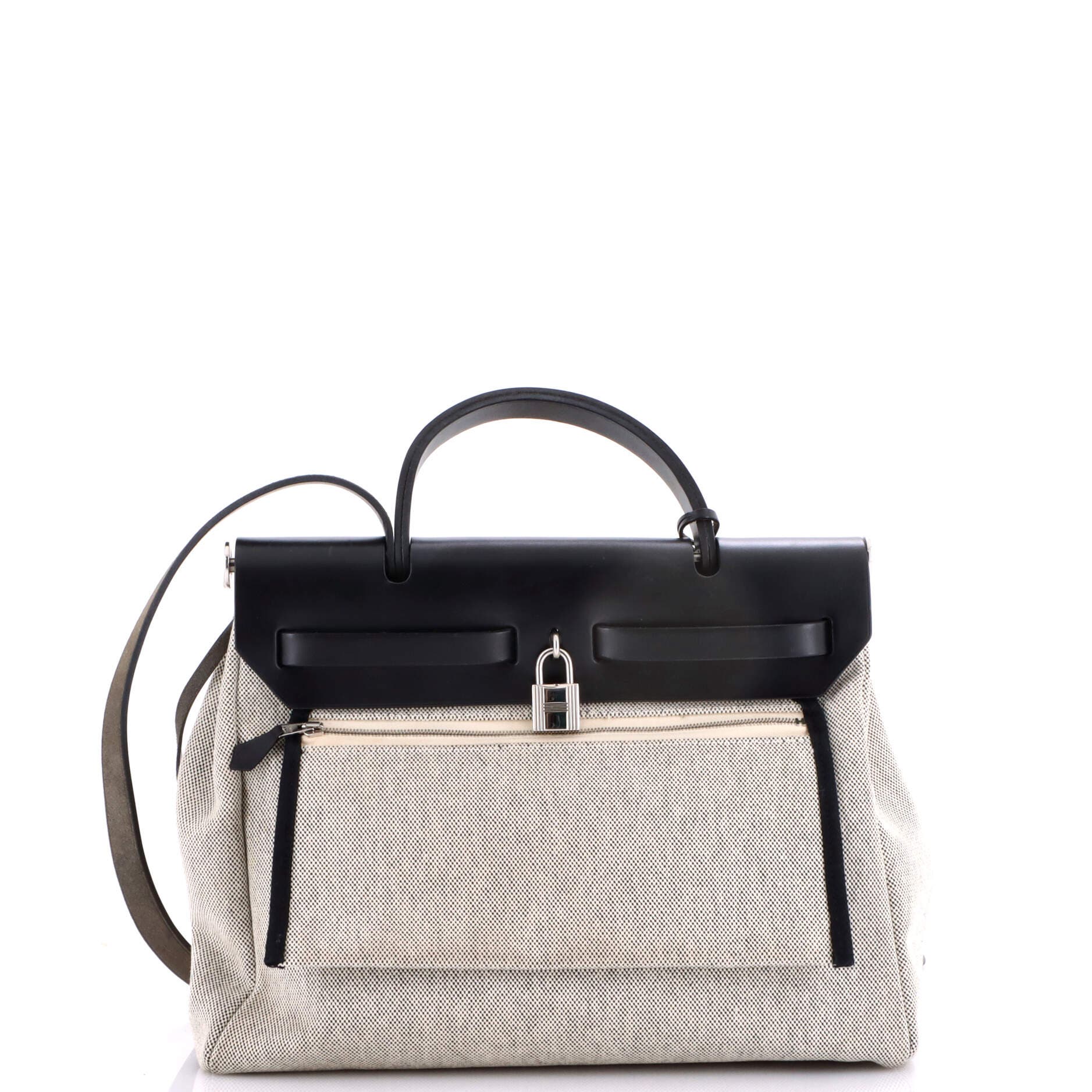 Pre-Owned Hermes Herbag Zip Pegase Pop Toile and Leather 31, Alternate, color, Bleu Indigo