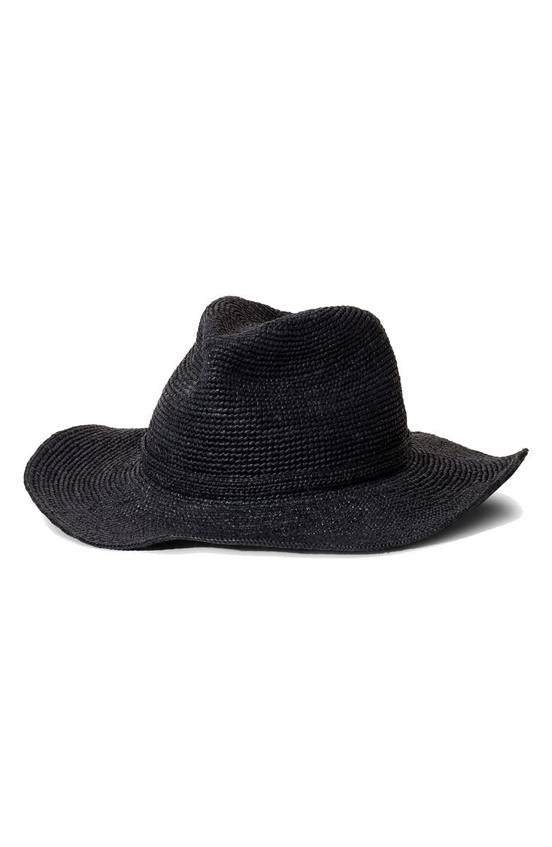 Janessa Leoné Sacha Straw Cowboy Hat, Main, color, Navy